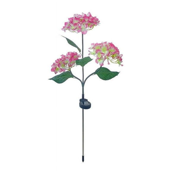 SLYNSHome Solar Flowers Garden Lights Decoration,Waterproof Colorful Hydrangea Flower Light for Yard Patio Lawn Outdoor - Pink