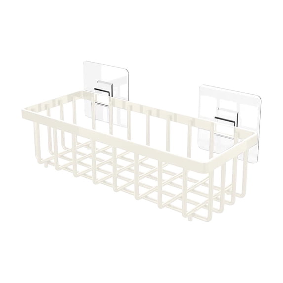 SLYNSHome Sponge Holder for Kitchen Sink Wall Mount Sink Caddy Organizer Kitchen Organizers and Storage Essentials White Soap Dispenser Organize