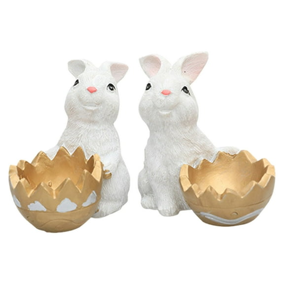SLYNSHome Spring Easter Bunny Ceramic Egg Cup Cute Rabbit Egg Holders Decor for Easter Breakfast Party Dining Time