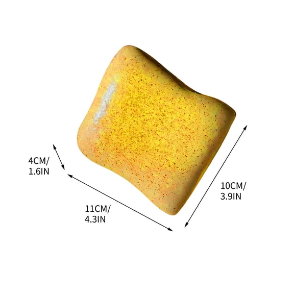SLYNSHome Sqweezy Super Soft Toast Yellow Squeeze Stress Relief Cheese Slow Rising Stress Relief Ball