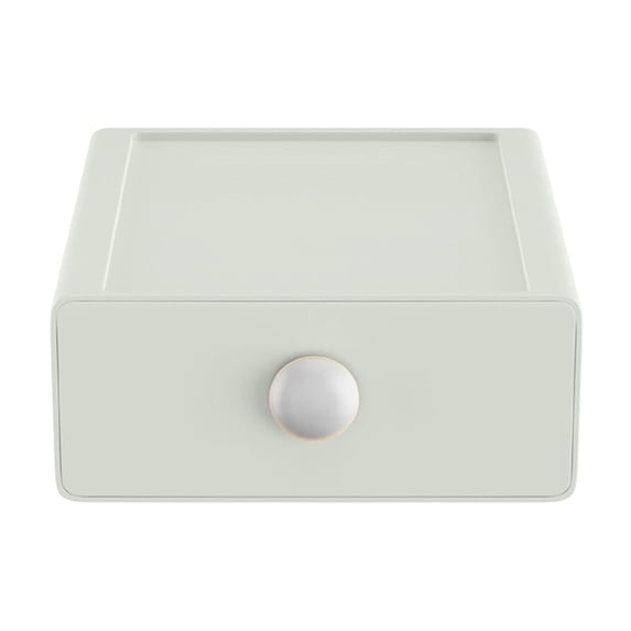 SLYNSHome Stackable Storage Drawers White Plastic Storage Bins Bathroom Makeup Organizer for Table Desk Organization