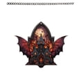 thumbnail image 1 of SLYNSHome Stained Glass Style Acrylic Bat Hanging Ornament, 2D Spooky Bat Window Wall Sign For Front Door Porch Indoor Halloween Haunted House Party Room Atmosphere Decor, 1 of 6