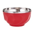 thumbnail image 1 of SLYNSHome Stainless Steel Bowls,Double-walled Insulated Bowl Cereal Bowls Metal Snack Bowl Kitchen Essentials - Red, 1 of 7