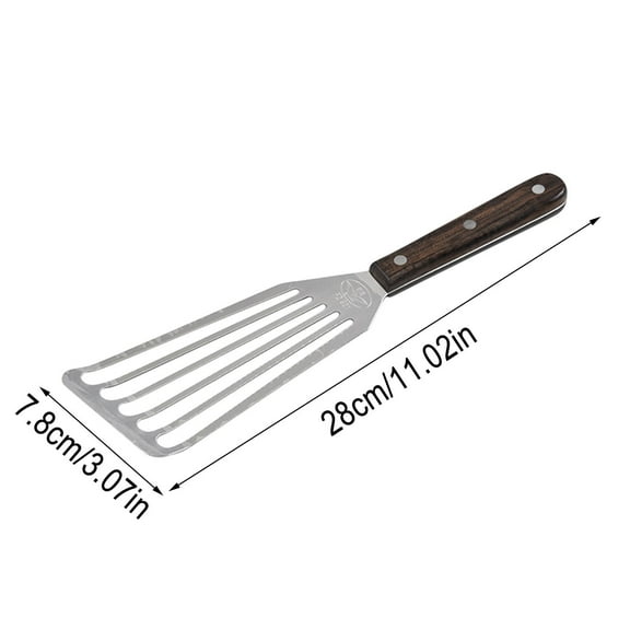 SLYNSHome Stainless Steel Fish Spatula,Metal Spatula for Kitchen Utensil for Flipping Fish,Pancakes,Eggs Slotted Design Cooking supplies - 11 inch