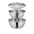 thumbnail image 1 of SLYNSHome Stainless Steel Mixing Bowls Nesting Bowls with Grater for Kitchen Mixing & Serving, 1 of 9