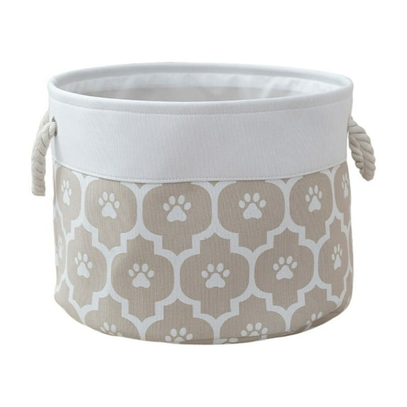 SLYNSHome Storage Basket,Small Hamper Laundry Basket Beige Small Basket with Handles Decorative Toy Storage Bin Shelf Storage Organizer