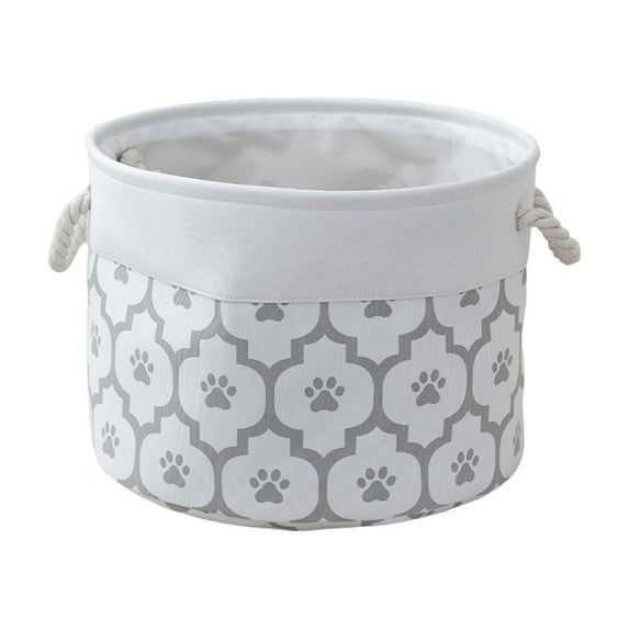 SLYNSHome Storage Basket,Small Hamper Laundry Basket Gray Small Basket with Handles Decorative Toy Storage Bin Shelf Storage Organizer