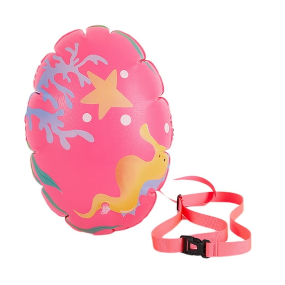 SLYNSHome Swim Bubble for Water Swimmers,Safety Swim Buoy Tow Float Be Bright Be Seen Swim Bubble - Pink