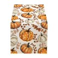 thumbnail image 1 of SLYNSHome Thanksgiving Pumpkin Table Runner, Fall Botanical Print Table Flag, Harvest Holiday Tablecloth for Dining Room Kitchen Home Party Decor, 1 of 6