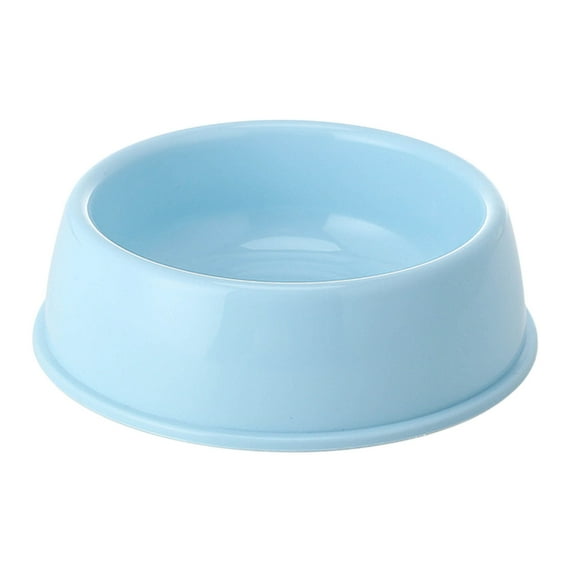SLYNSHome Thickened Plastic Pet Bowl 7.20"x7.20"x2.13" Non-Slip Food Water Dish for Cats Dogs Safe Easy Clean - Blue