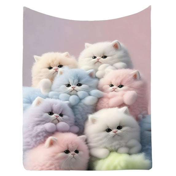 SLYNSHome Throw Blanket Home Decoration,Vintage Spring Holiday Soft Warm Cozy Flannel Plush Throws Blankets for Sofa Couch Bed