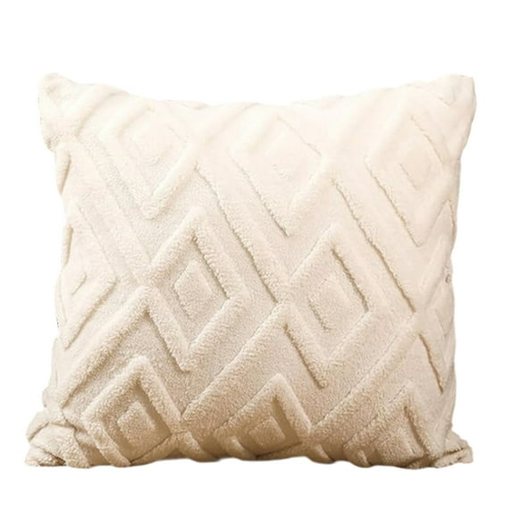 SLYNSHome Throw Pillow Covers 20x20 inch Decorative Velvet Couch Pillow Case Soft Plush Square Cushion Pillowcase for Home - White