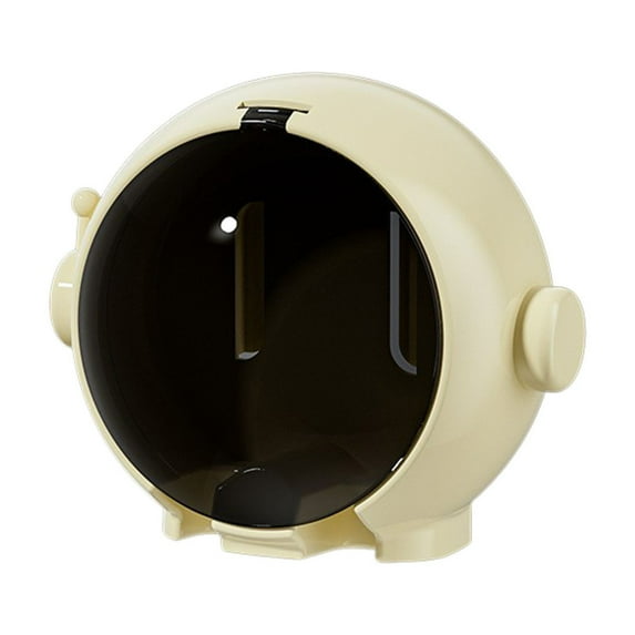 SLYNSHome Toothbrush Holders with Cover for Bathrooms,Wall Mount Tooth Brush Dispenser Bathroom Accessories Bathroom Organizers and Storage - Yellow