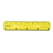 SLYNSHome Transparent Ruler Color Plastic Rulers 8 inch Ruler with Centimeters,Millimeter and Inches Office Supplies - Yellow