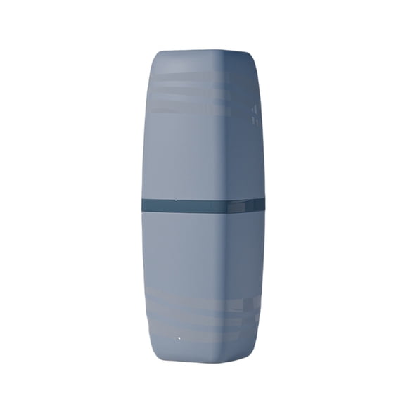 SLYNSHome Travel Toothbrush Cup Holder Plastic Storage Box with Drain & Detachable Base for Bathroom Countertop Organization - Gray