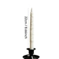 thumbnail image 1 of SLYNSHome Twisted Unscented Taper Candles, Dripless Spiral Long Candlesticks,White Decorative Embossed Table Candles For Holiday Dinner Mantel Indoor Home Decor, 1 of 8