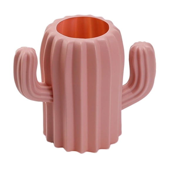 SLYNSHome Unbreakable Vase for Flowers,Cactus Shaped Plastic Vase for Home Decor,Living Room,Table - Pink