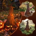 thumbnail image 1 of SLYNSHome Vintage Iron Witch Garden Stake, Rustic Metal Silhouette Yard Decor with Broom, Outdoor Halloween Holiday Ornament for Garden Lawn, Spooky Fall Landscape Accent, 1 of 6