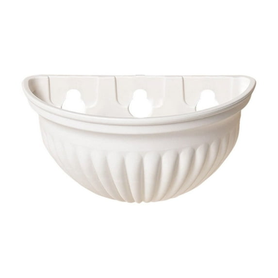 SLYNSHome Wall Hanging Planters for Indoor Plants White Wall Mount Plant Holder Balcony Planters Hanging Pot Plastic Flower Pot
