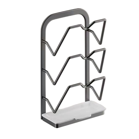 SLYNSHome Wall Mounted Pot Lid Rack,Gray Door Mounted Pot Cover Rack Cabinet Pot Lid Organizer Pot Cover Support for Kitchen - L