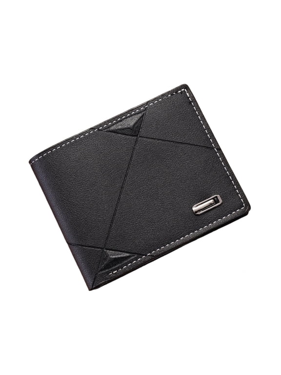 Wallet for Men Black Slim PU Leather Bifold Wallet Valentine's Day Gifts Birthday Gift for Men