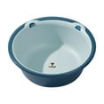 thumbnail image 1 of SLYNSHome Wash Basin Bathroom Accessories Round Heavy-Duty Plastic Wash Basin Cute Bear Washing Basin - Blue, 1 of 7