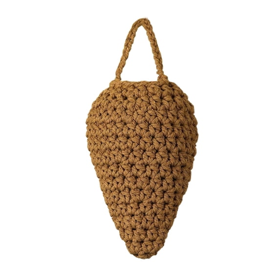 SLYNSHome Wasp Nest Decoy,Eco Friendly Knitting Hanging Wasp Nest Stay Away from Wasps Hornets - Brown
