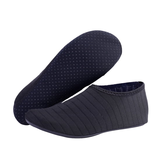 SLYNSHome Water Shoes for Women Men Black Quick-Dry Aqua Socks Barefoot Non Slip for Beach Swim River Pool Lake Surf - 42-43