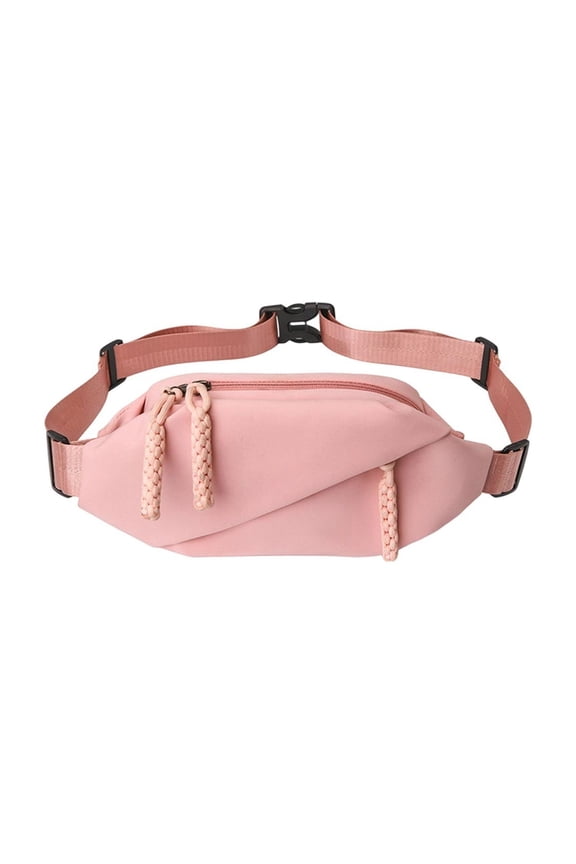 Waterproof Chest Bag, Multi-Purpose Sling Waist Pack With Adjustable Strap, Casual Crossbody Fanny Pack For Sports, Commute And Daily Use, Pink