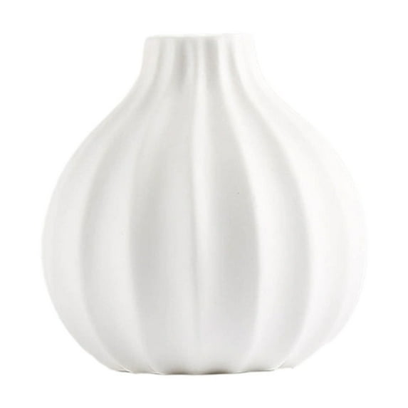 SLYNSHome White Ceramic Vases,Morden Minimalist Flower Vase for Farmhouse Home Decor, Wedding Centerpiece, Shelf and Table Decoration