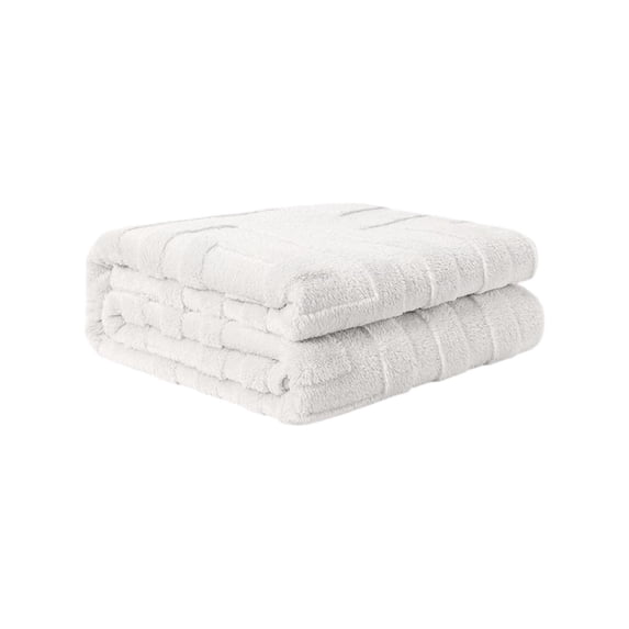 SLYNSHome White Throw Blanket for Couch 27x39 inch Soft Luxurious Blankets for Bed Cozy Decorative Farmhouse Knitted Throws for Sofa