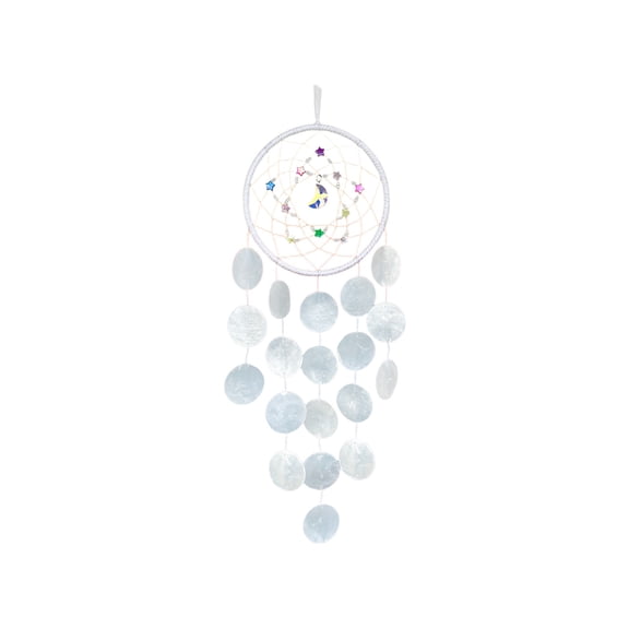 SLYNSHome Wind Chimes Outdoor Decorations,Beach Ocean Breeze White Sea Glass Shells Windchimes for Indoor/Outside Gifts for Mom