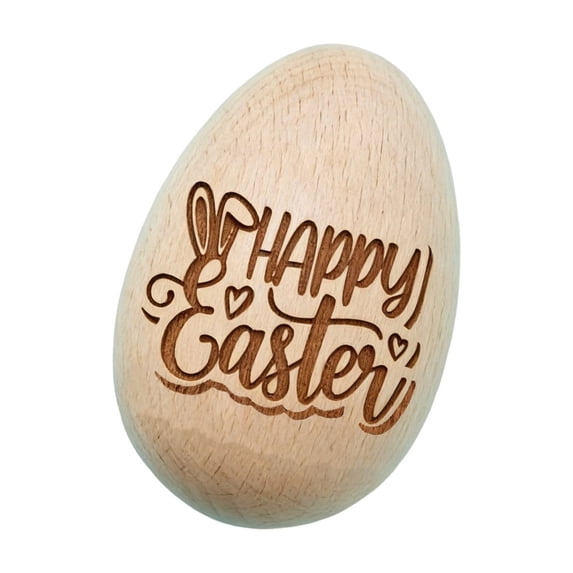 SLYNSHome Wooden Fake Eggs Easter Carving Faux Eggs for Easter DIY Crafts Wood Egg Spring Decor