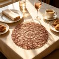 thumbnail image 1 of SLYNSHome Woven Round Placemat, Heat Resistant Table Mat With Intricate Web Design,Coffee Natural Straw Farmhouse Kitchen Dining Decor Tabletop Protector, 1 of 6