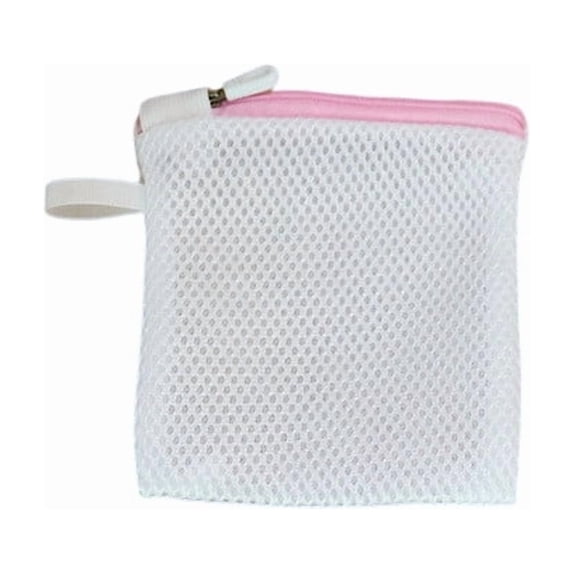SLYNSHome Zipper Mesh Laundry Pod Bag, Reusable Detergent Scent Bead Storage Pouch,Pink Prevent Residue Sticking To Clothes Washing Machine Accessory