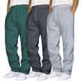 thumbnail image 1 of SLdy 3 Pcs Men's Athletic Joggers Straight Leg Gym Training Sports Running Exercise Performance Workout Pants, Dark Green XL, 1 of 3