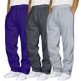 thumbnail image 1 of SLdy 3 Pcs Men's Lightweight Sweatpants For Running Jogging Gym Workout Breathable Athletic Wear, Purple XXL, 1 of 3