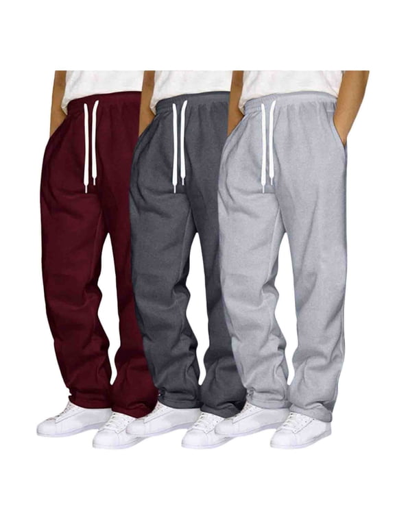 3 Pcs Men's Performance Workout Joggers High-Intensity Training Cycling Marathon Sports Athleticwear, XL