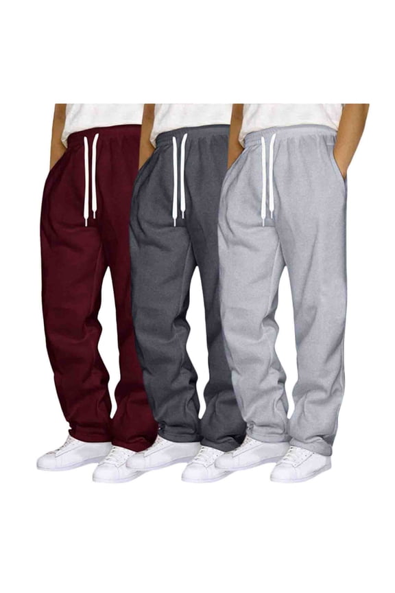 3 Pcs Men's Performance Workout Joggers High-Intensity Training Cycling Marathon Sports Athleticwear, S
