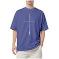 thumbnail image 1 of SLdy Christian Shirts for Men Mens Oversized T Shirt God Faith Religious Tshirt, Purple XL, 1 of 7