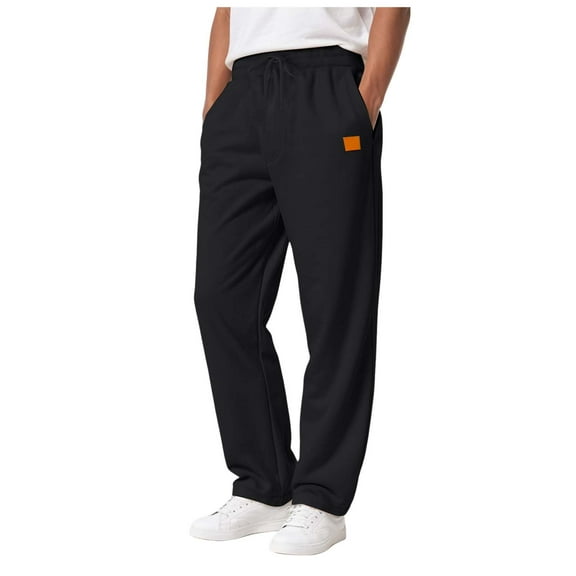 SLdy Men's Lounge Pants Ultra-Soft Lined Drawstring for Sleeping Lounging at Home Cozy Relaxation Wear, Black XL
