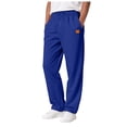 thumbnail image 1 of SLdy Men's Lounge Pants Ultra-Soft Lined Drawstring for Sleeping Lounging at Home Cozy Relaxation Wear, Dark Blue S, 1 of 5