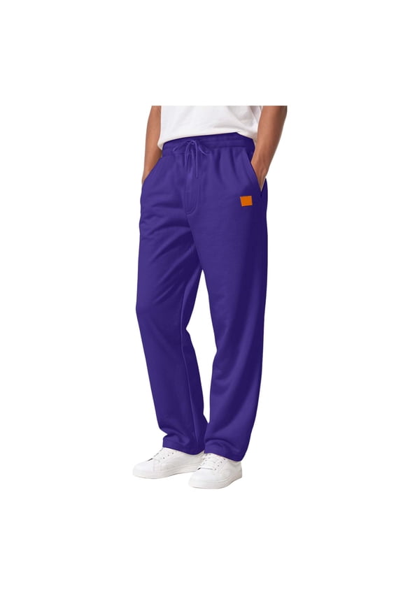 Men's Lounge Pants Ultra-Soft Lined Drawstring for Sleeping Lounging at Home Cozy Relaxation Wear, Dark Purple S