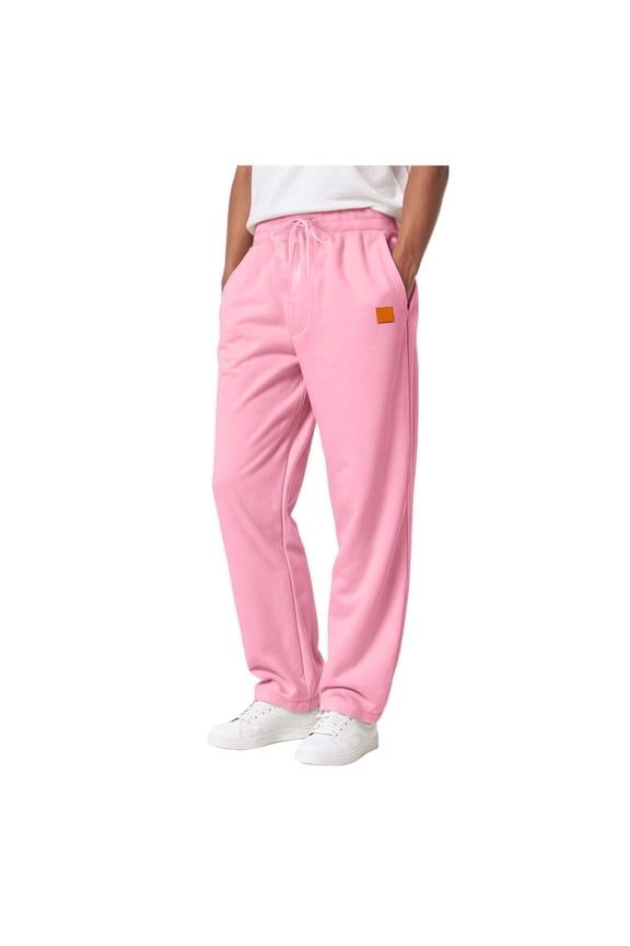 Men's Running Joggers with Pockets for Hiking Climbing Backpacking Outdoor Pants, Pink M