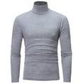 thumbnail image 1 of SLdy Men's Turtleneck Undershirt Soft Breathable Fabric Long Sleeve Layering Tee Under Dress Shirts Essential Basics, Grey XXL, 1 of 6