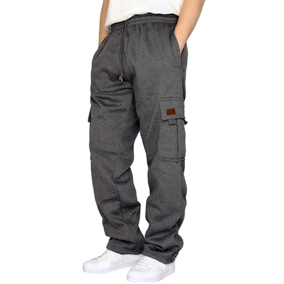 SLdy Mens Joggers Full-Length Breathable Soft Light Gray Sweatpants Fabric Lightweight for Walking Cycling Hiking Travel Outdoor Athleisure Everyday Wear, XL