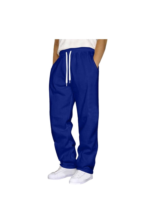 Mens Sweatpants Joggers Classic Adjustable Drawstring Work Leisure Sports Holiday Costume Hunting Versatile Multi-Occasion, Blue XXL