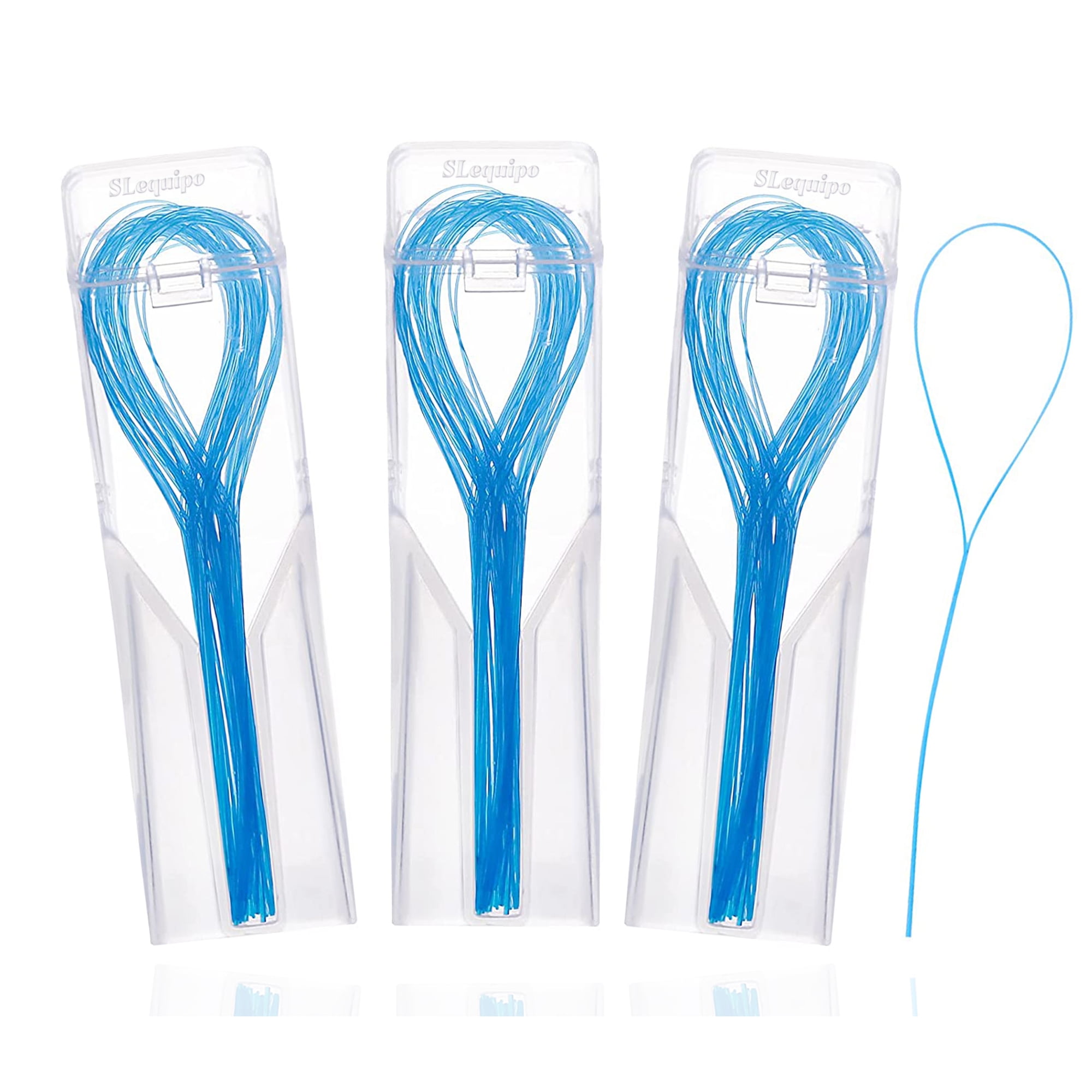 SLequipo 105pcs Dental Floss Threaders for Braces, Bridges, and Implants, 105 Count (Pack of 3), SLequipo ONLY