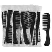 SLequipo Bulk Combs Individually Wrapped, 20 Pack Widen Hair Combs In Bulk Individually Wrapped, Bulk Combs For Homeless Individually Wrapped For Hotel,Shelter,Charity (Matte Black,20)
