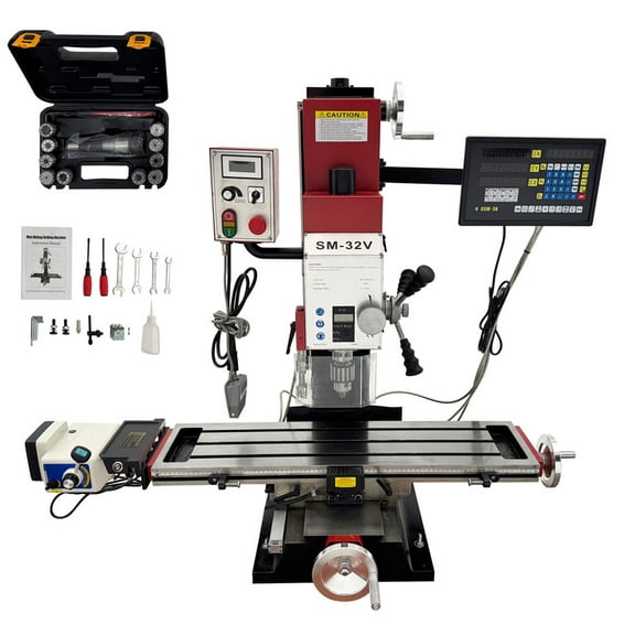 SM-32V Brushless Precision Milling and Drilling Machine R8 Taper Drill Mill Lathe DIY Mill Drill Machine